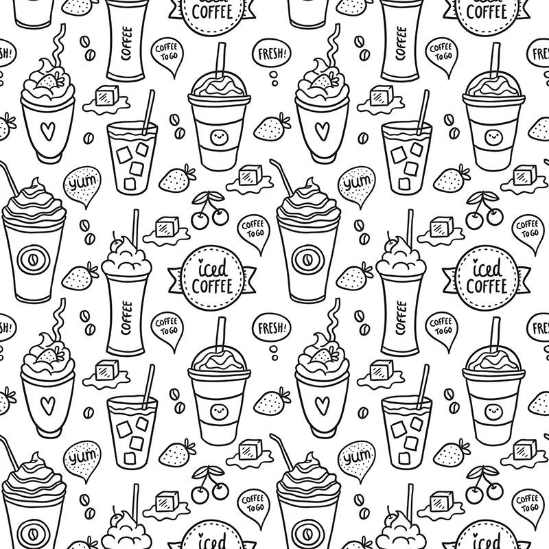 Прозрачный фон для фотографирования с изображением холодной кофейной чашки