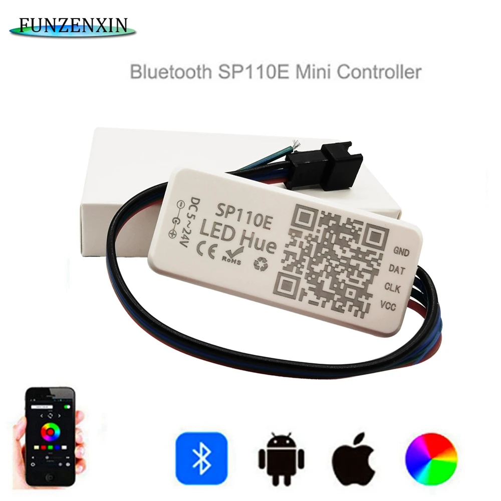

SP110E Bluetooth Led Controller For WS2801 WS2812B SK6812 RGB/RGBW Magic Lights Pixel APP Con Strip IOS Android Smart Phone