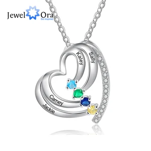 Подвеска в виде сердца, 12 цветов, с гравировкой