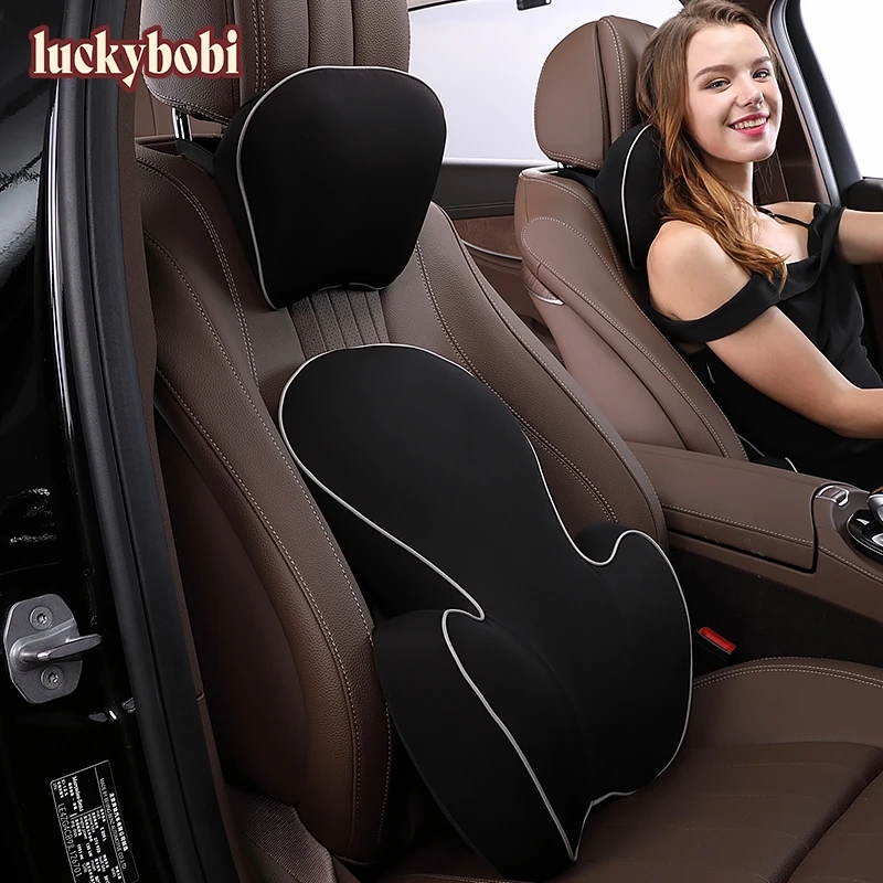 Автомобильная подушка для поддержки спины 1 комплект массажа на подголовник из