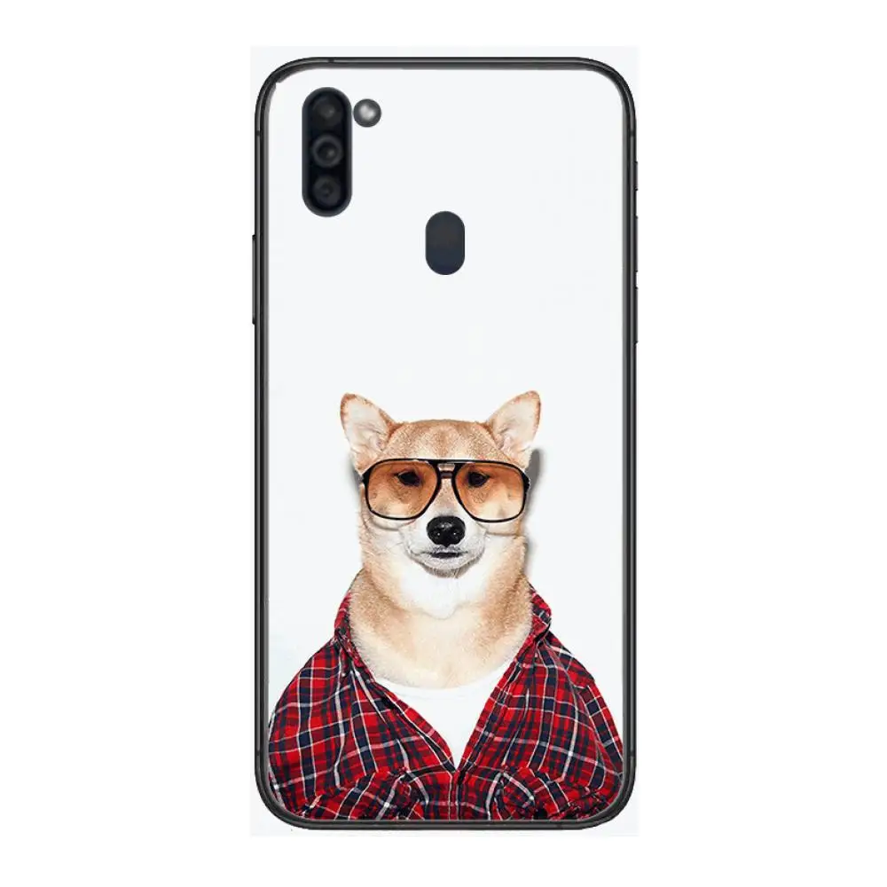 

Dog fashion creative personality boys Mobile Phone Case Hull For Samsung Galaxy M 10 20 21 31 30 60S 31S Black Shell Art Cell