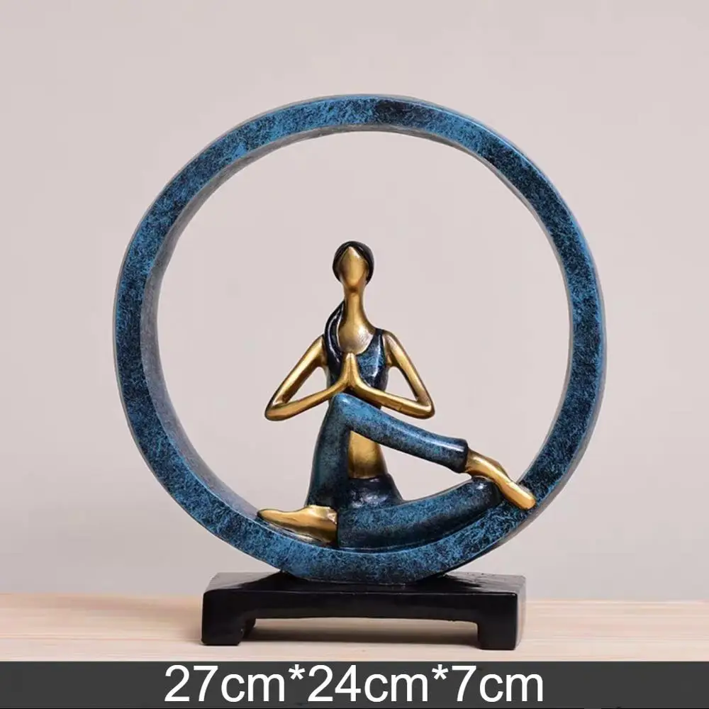 Yoga 03 Семейные фигурки совы, милые украшения для танцев, домашний декор, креативные изделия в виде животных, аксессуары для домашнего декора, свадебный подарок для влюбленных - Цвет: Yoga 03