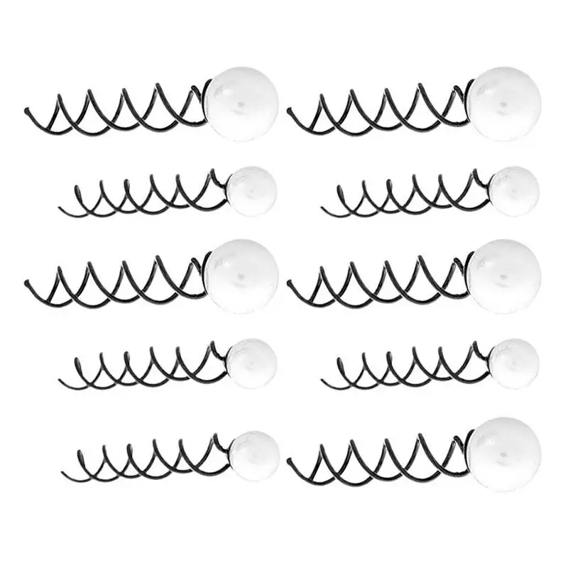 10 шт. Винтовая шпилька для волос с жемчугом