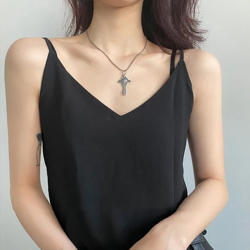 Женское Ожерелье с кулоном Ключ Вселенной из серебра 30% пробы | Украшения и