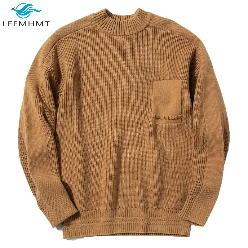 

MenS Winter Fashion Turtleneck Solid Color Long Sleeve Pullover Sweater Male Thicken Top Quality Jacquard Craft Casual Knitwear