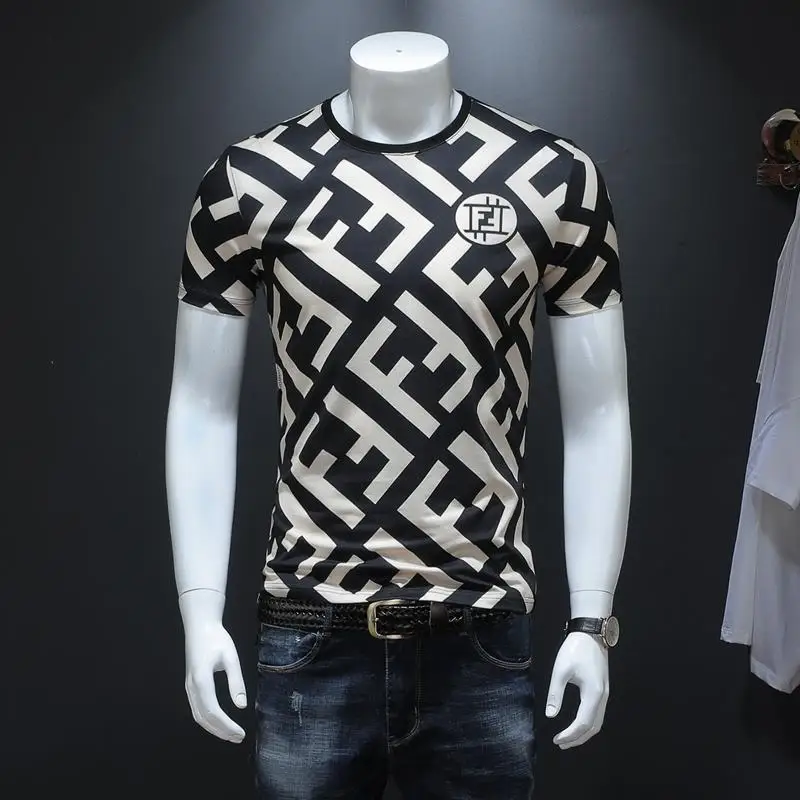 

Summer short sleeve t-shirt men's round neck half sleeve slim fit large T-shirt