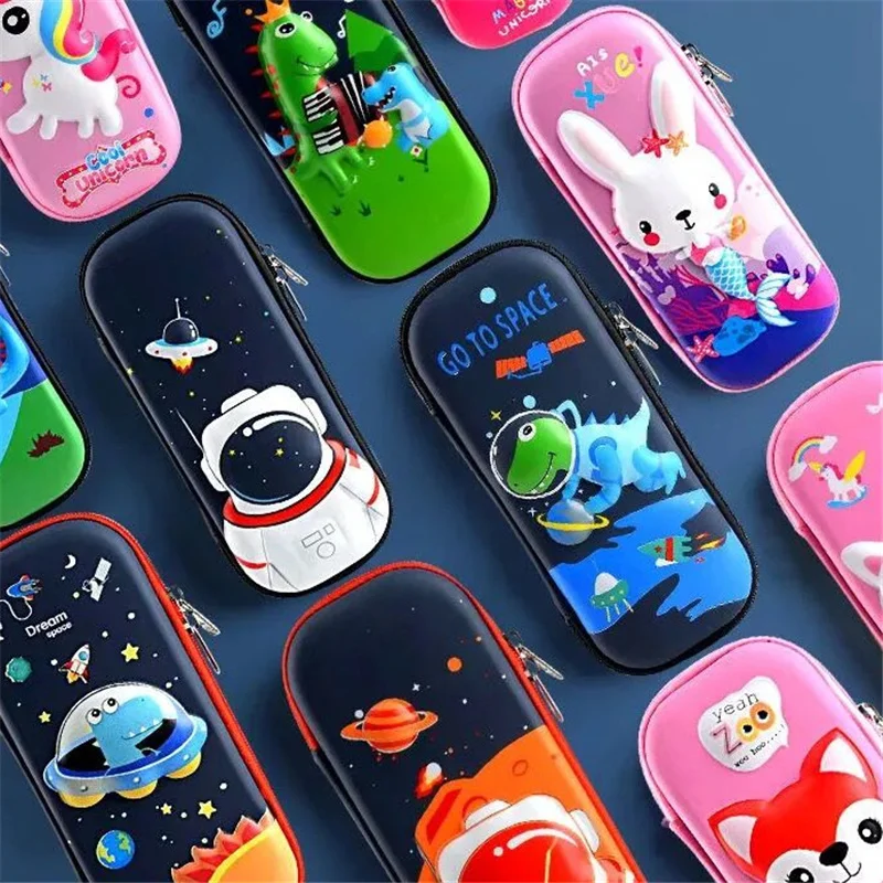 

3D pencil case cute animal pencil box School stationery box Cartoon pen case Student pencil bag Children school supplies storage