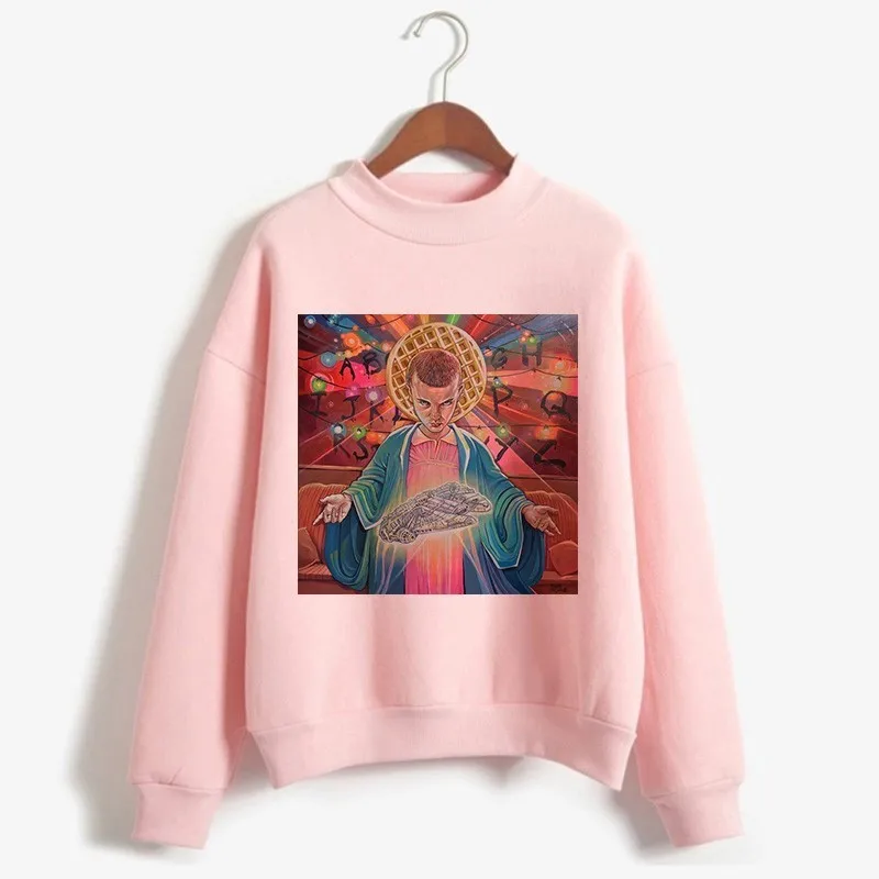 Толстовка Stranger Things для женщин/детей модные Хлопковые женские толстовки розовые