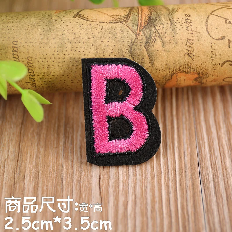 colour cartoon English Alphabet Letter PATCHES Iron On Embroidered Patch For Clothing Badge Paste kid boy Clothes Bag Pant | Дом и сад