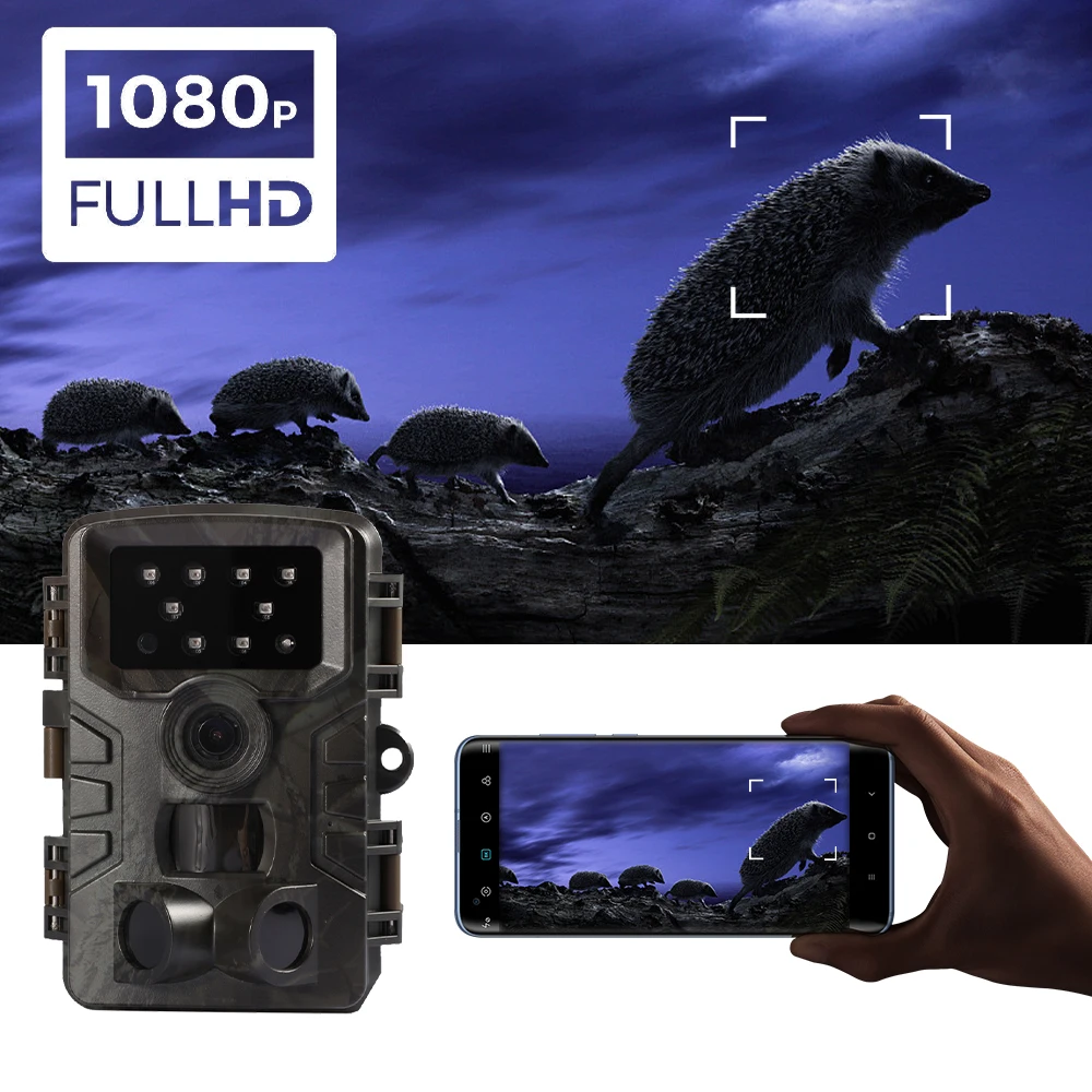 

Trail Camera 20MP 1080P Waterproof PIR Infrared Hunting Camera with Night Vision Wildlife Cam Surveillance Tracking Camera