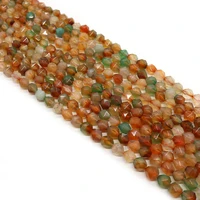 jewelry beads red green faceted loose beads for diy agate bracelet exquisite necklace jewelry gift loose stone pendant 6810mm