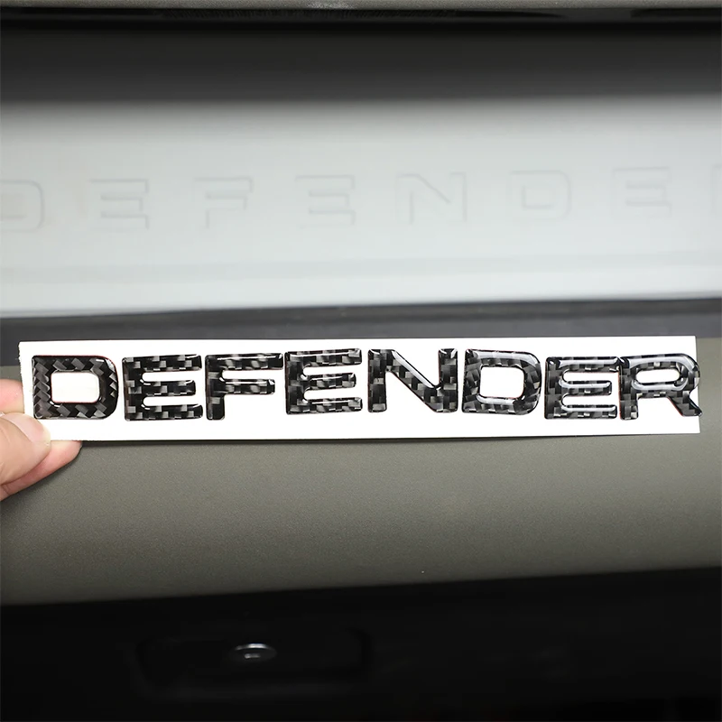 

Для Land Rover Defender 90 110 2020-2022 автомобильный Стайлинг из натурального углеродного волокна Co-Pilot центра управления наклейки с буквами автомобильн...
