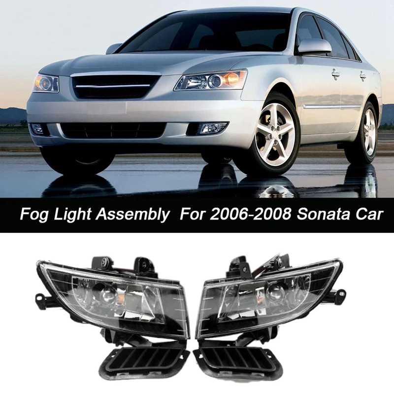 

for 2006-2008 Hyundai Sonata Car Front Driving Fog Lights Lamp Assembly Set (Left+Right)92201-3K000, 92202-3K000