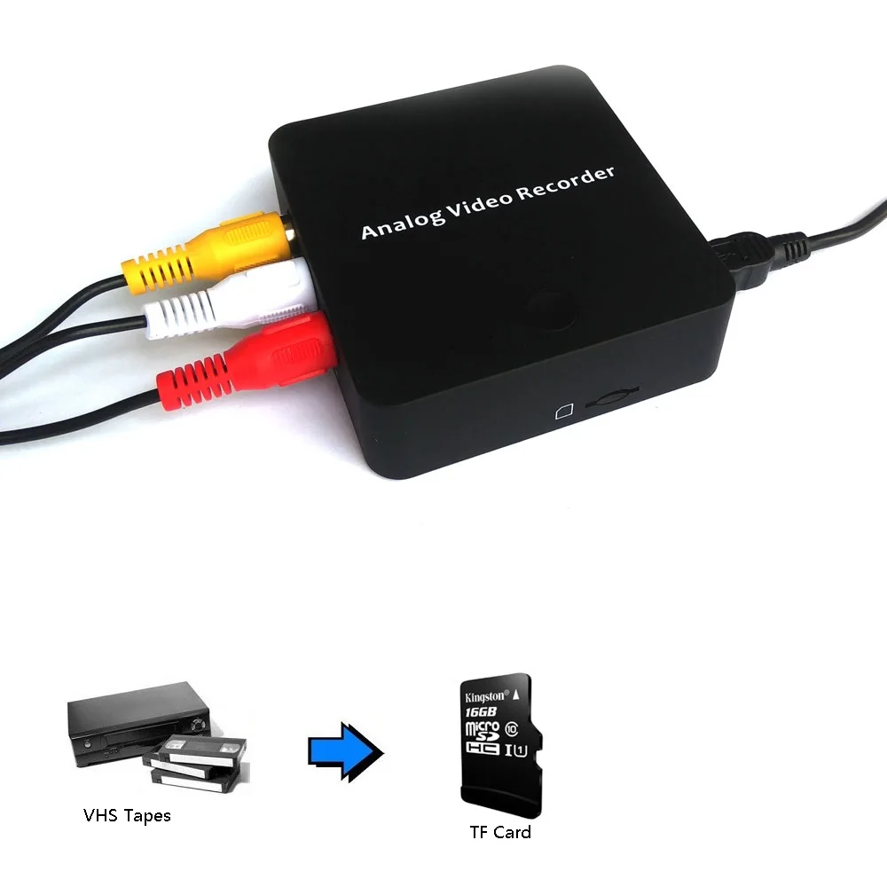 EzCAP272 AV Recorder Portable record analog video to digital from VHS Hi8 VCR DVR DVD Player | Электроника