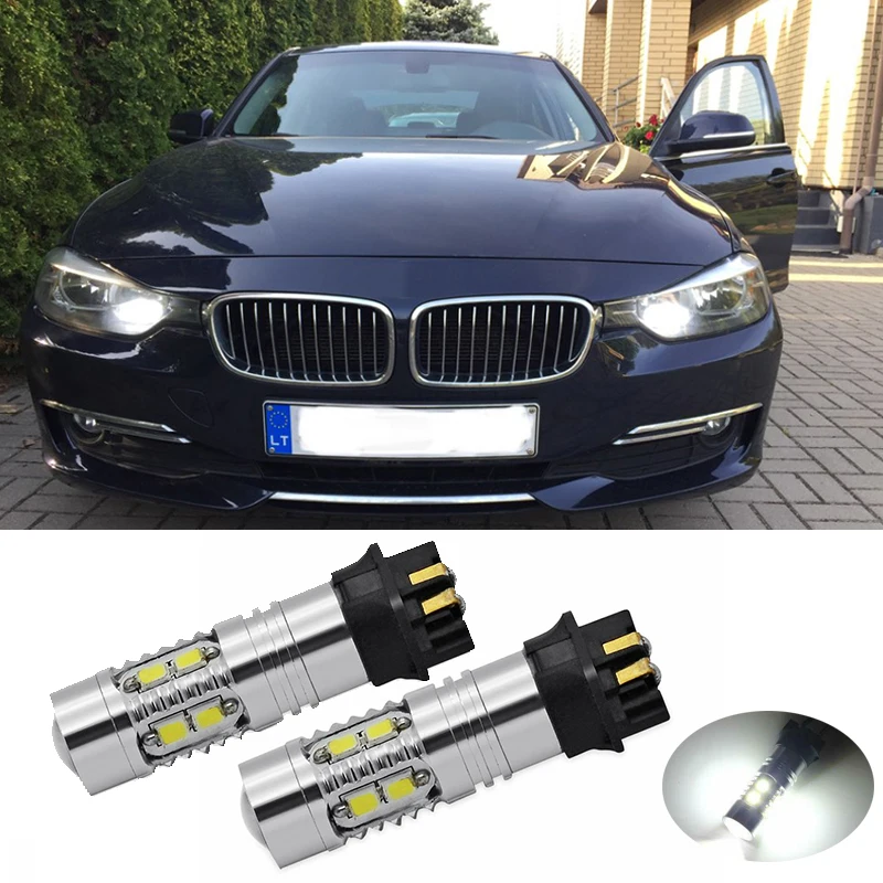 Комплект из 2 предметов белый Canbus 10 SMD PW24W PWY24W светодиодный лампы Автомобильные