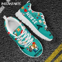 instantarts women nurse shoes personalized greys anatomy youre my person design sneakers female lace up flats walking footwear