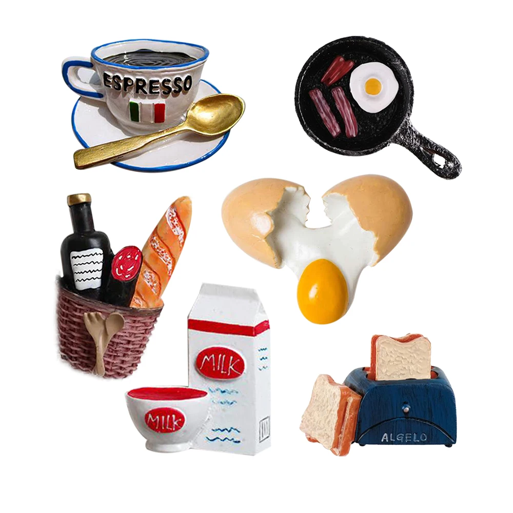 Наклейки для домашнего холодильника оригинальные милые в форме пищи магнитные