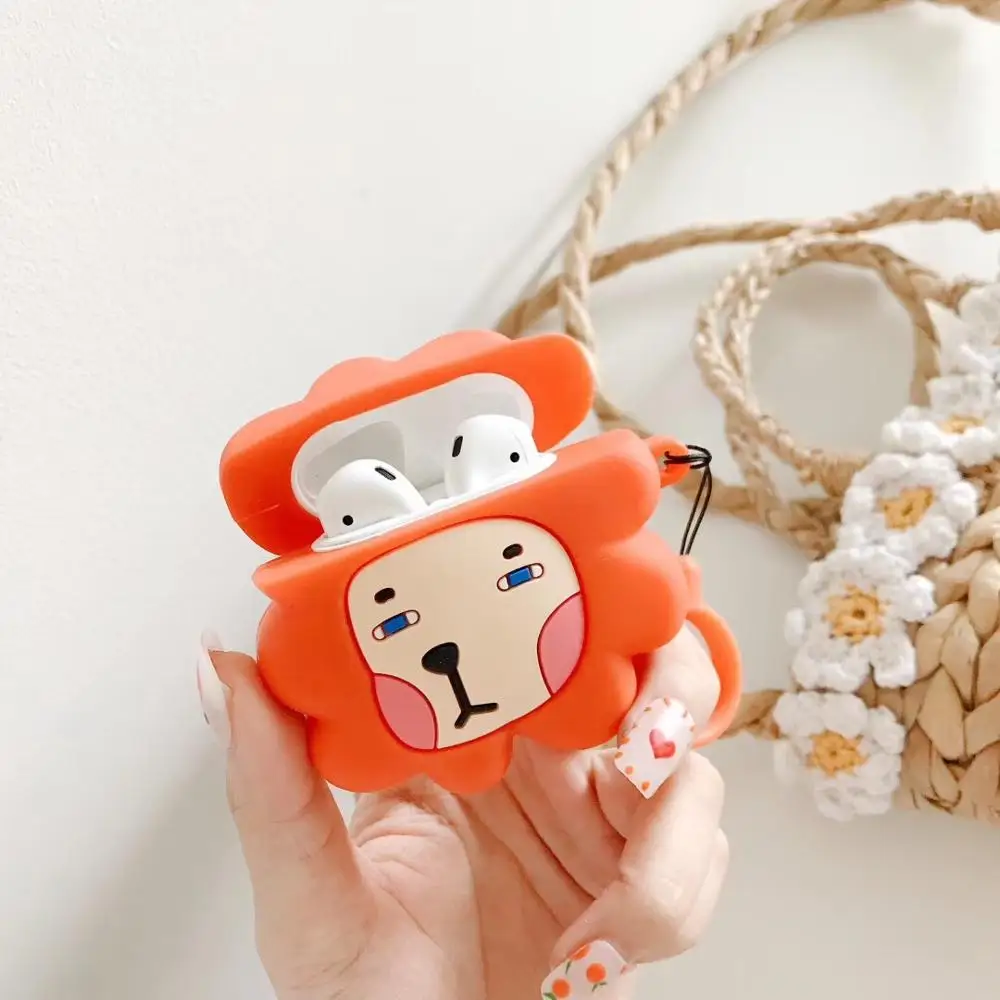 GOOYIYO-для Airpods 1 2 силиконовый чехол наушники-вкладыши зарядная коробка мягкий