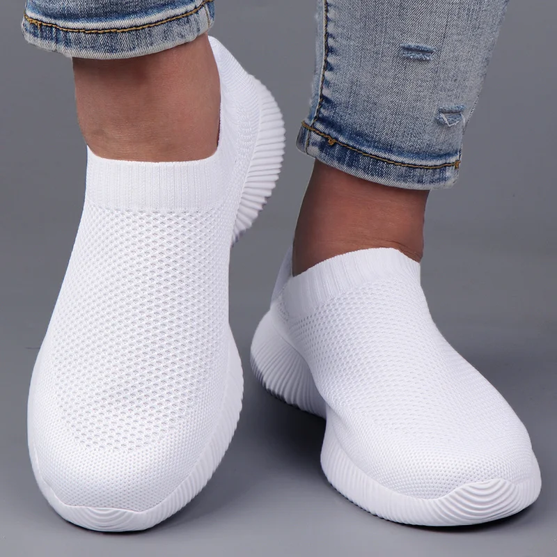 

Breathable Mesh Flat Shoes Casual Lightweight Vulcanized Shoes Sports Shoes Women 2022 Summer New Style