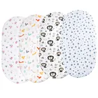 Простыня для детской люльки, универсальная простыня для детской кроватки, прямоугольная овальная люлька, матрас с мультяшными животными