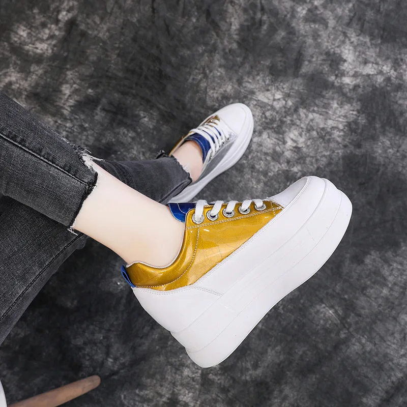 Fujin/Женская обувь на платформе Повседневная плоской Обувь из искусственной кожи