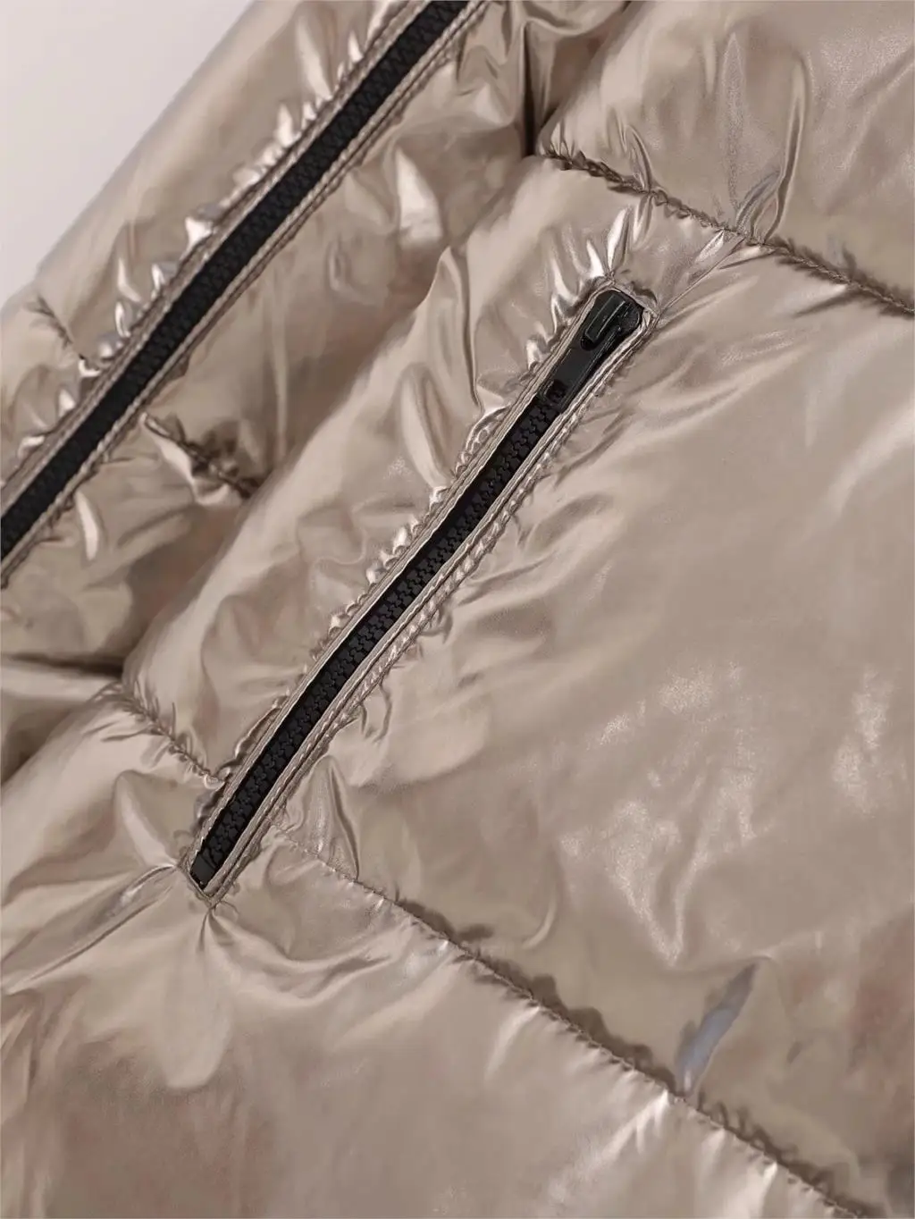 Зимняя куртка женская парка с рукавом на молнии Стеганое пальто 2019 корейская