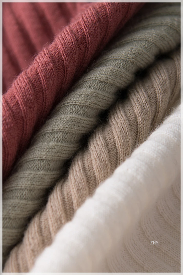 Women Pullovers Wool knitted Sweaters V neck pullover Fall Winter Bottoming knit Natural Silk Basic Sweater
