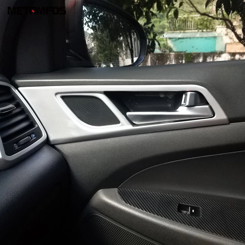 Для hyundai Tucson 2015 2018 2019 2020 карбоновое волокно внутри дверная ручка Чаша Крышка