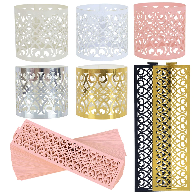 10/20Pcs Hollow Out Paper Napkin Ring Buckles Towel For Birthday Wedding Home Party Table Holder Decor Desktop Craft | Дом и сад
