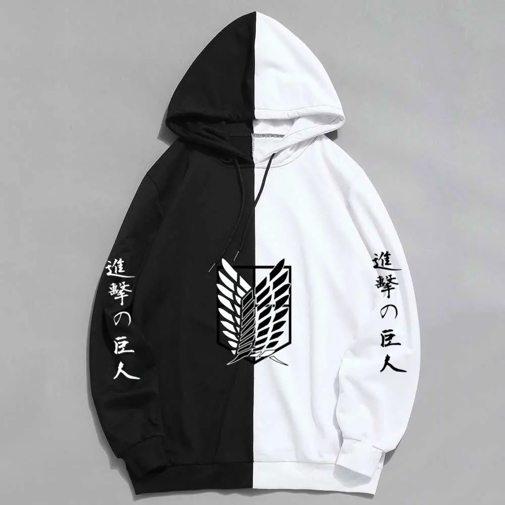 

2021 New Summer Anime Brand Attack on Titan Printing The Sharingan Hoodies Pullover Sweatshirt Harajuku Hip Hop Thin Clothing