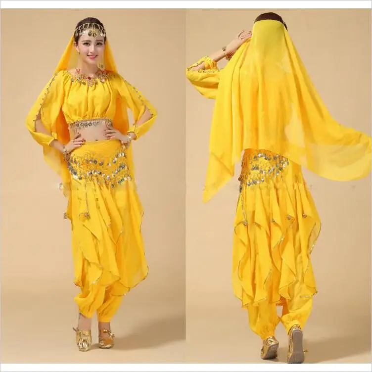 Новинка 2017 комплект из 2 предметов костюм для танца живота Болливуда индийское