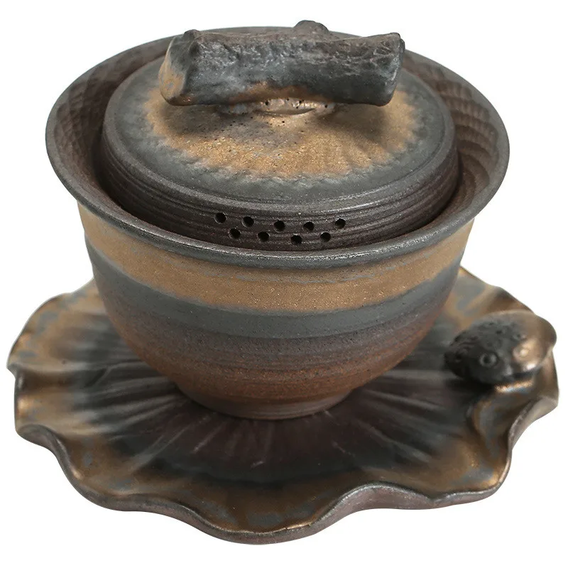 Новинка старинные жареные три тарелки Цзиндэчжэнь деревянный чайный набор