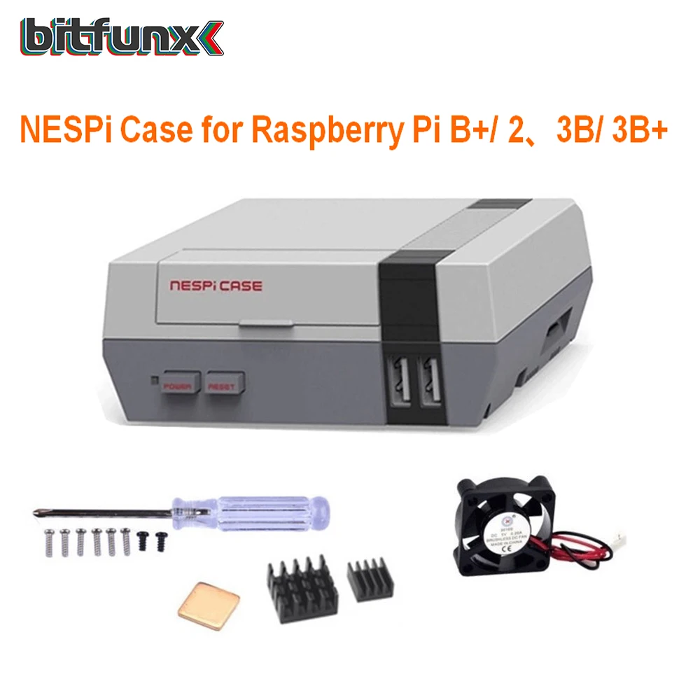 Чехол Mini NESPi Retroflag с охлаждающим вентилятором набор кнопок питания для Raspberry Pi