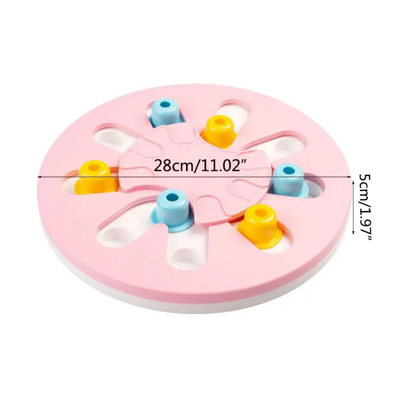 

Pet Slow Feed Bowl Leak Food Training Puzzle Dog Toy Dispenser Board Basin