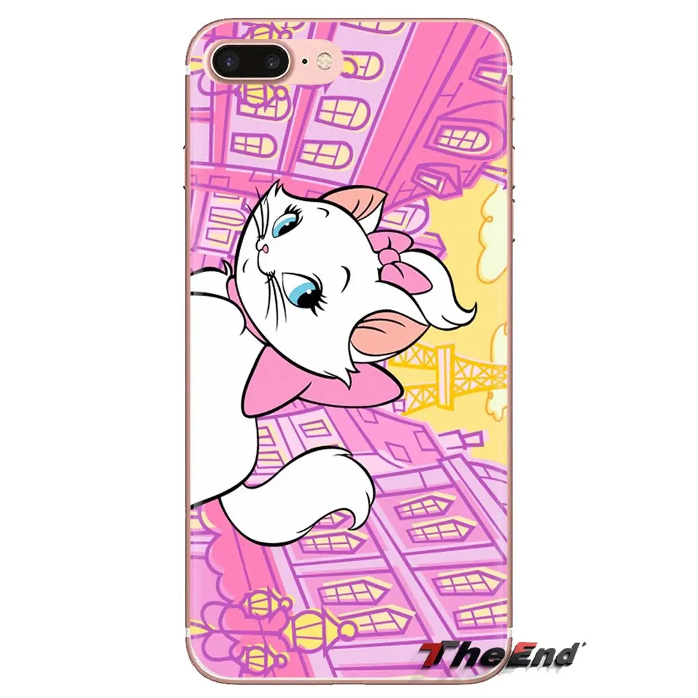 Для samsung Galaxy S2 S3 S4 S5 MINI S6 S7 edge S8 S9 Plus Note 2 3 4 5 8 Coque Fundas TPU Чехлы розовые marie aristocats Cat |