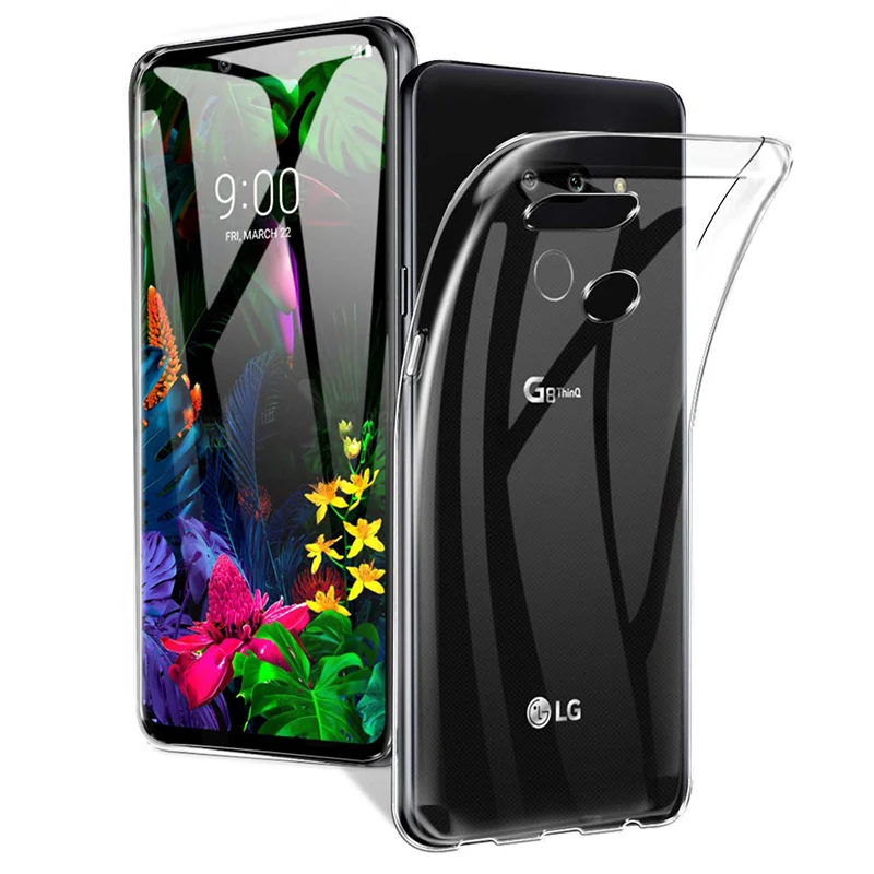 Прозрачный Силикон ТПЭ задняя крышка для LG G8 S X ThinQ мягкий чехол телефона 360