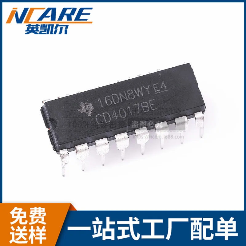 100% новый и оригинальный CD4017BE DIP16 D|Запасные части| |