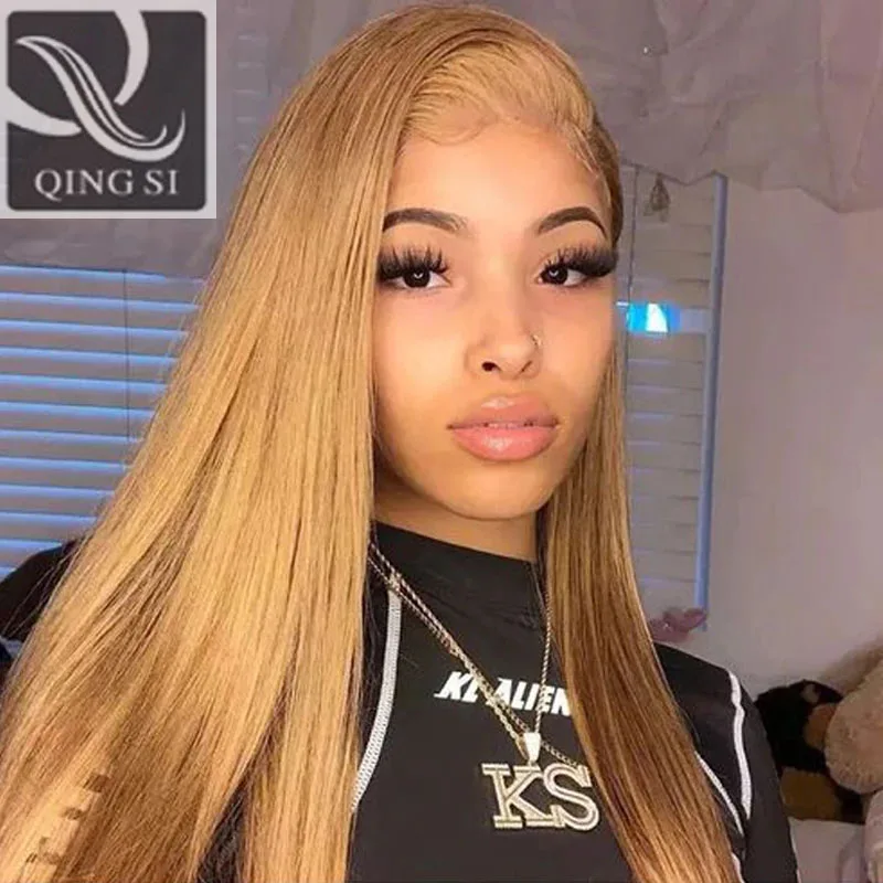 Прямые необработанные бразильские человеческие волосы цвета медового блондинка