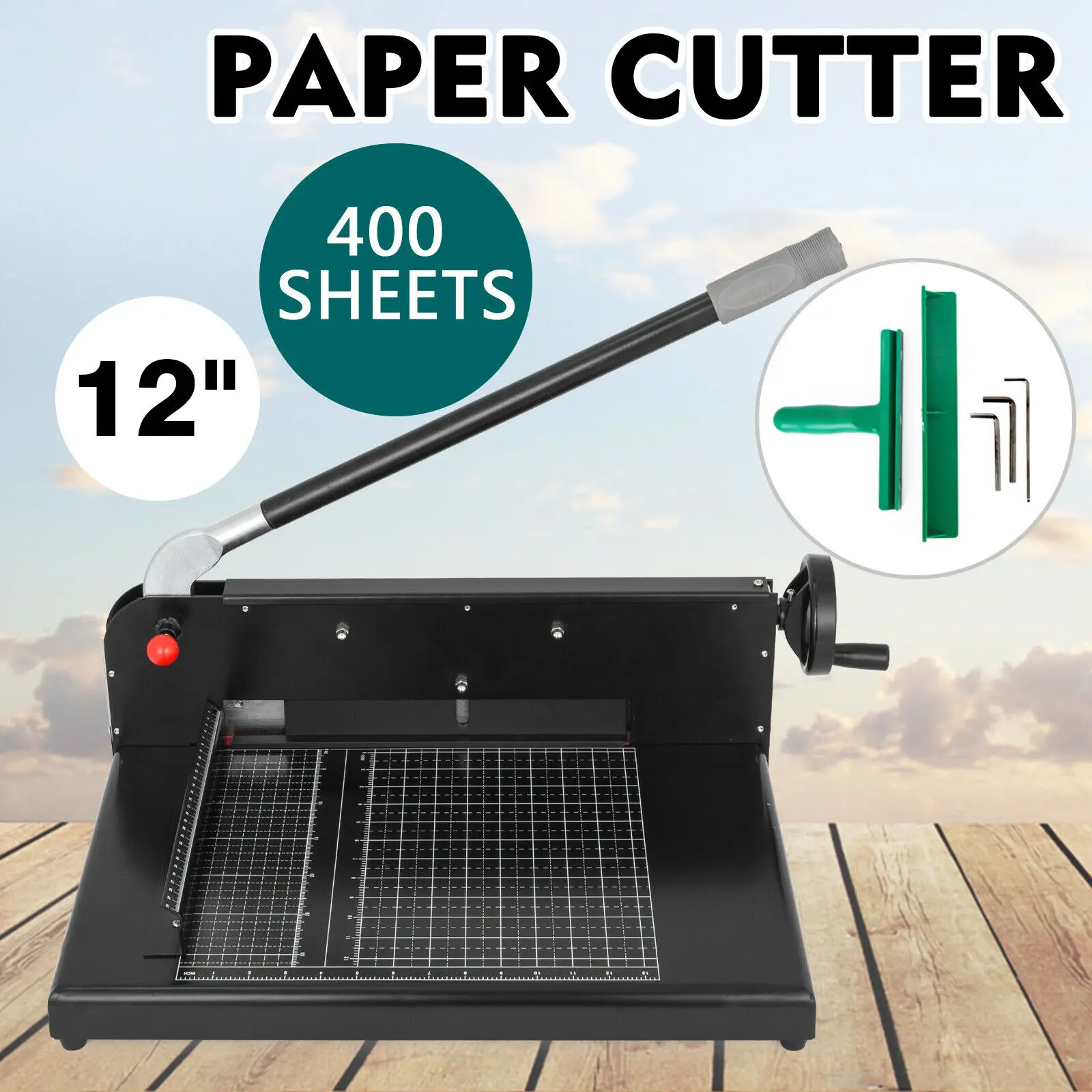 

30CM / 12IN 300 Sheets A4 Heavy Duty Commercial Use Paper Guillotine Paper Cutter Basic Paper Cutter