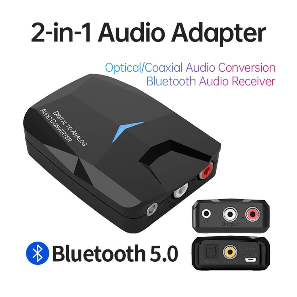 Совместимый с Bluetooth приемник 5 0 цифро-аналоговый аудио преобразователь адаптер