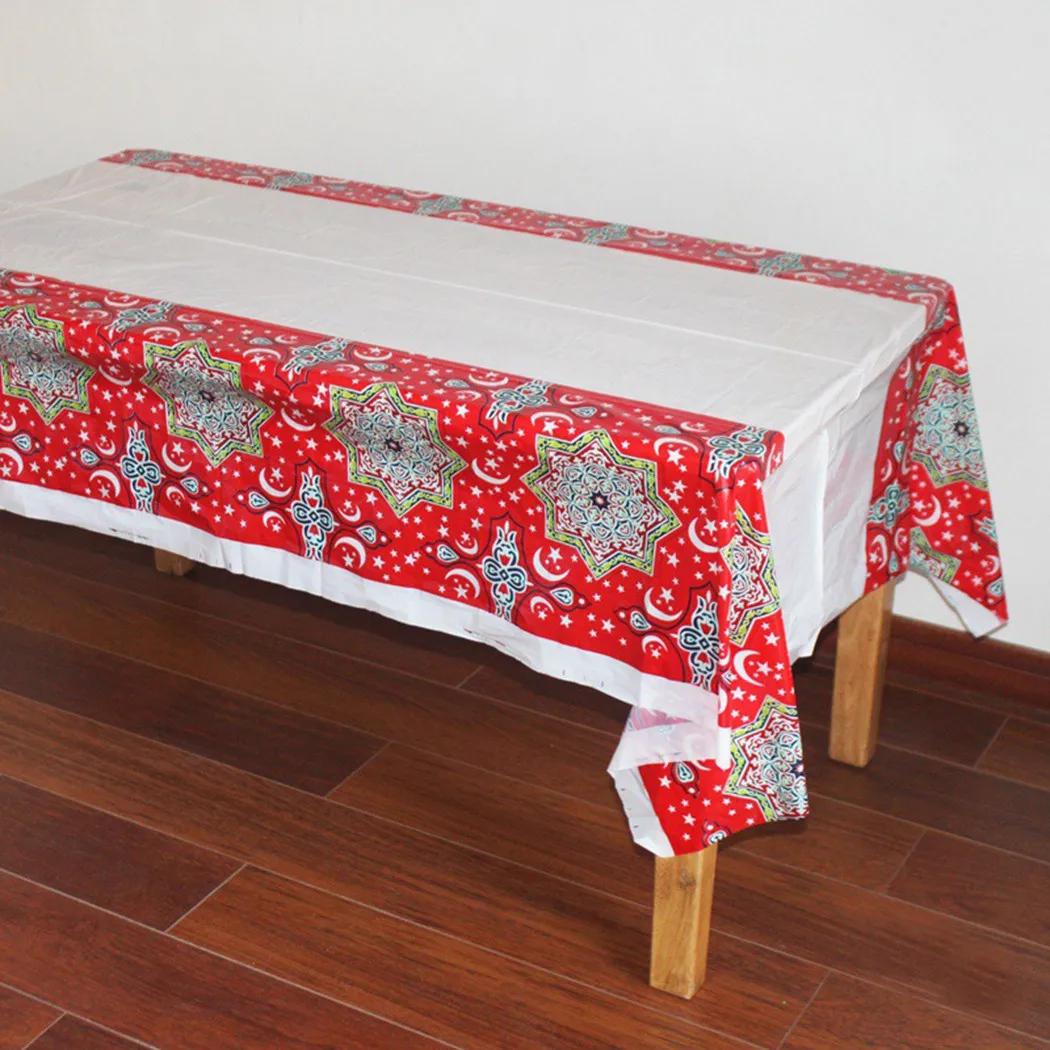 

108*180cm Tablecloth Cover Decoration Dining Eid Mubarak Printing Table