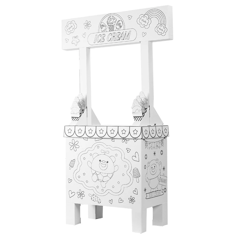 

DIY Doodle Hand-Painted Large Cardboard Assembly Toy Kids Cardboard Paint Art Craft Watercolor Coloring Drawing Toys