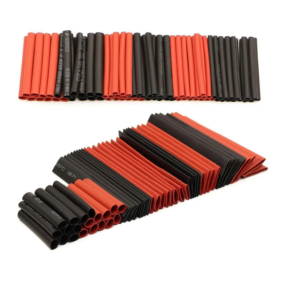 127 Pcs Heat Shrink Sleeving Tube Assortment Kit Electrical Connection Wire Wrap Cable Waterproof Shrinkage 2:1 | Обустройство дома