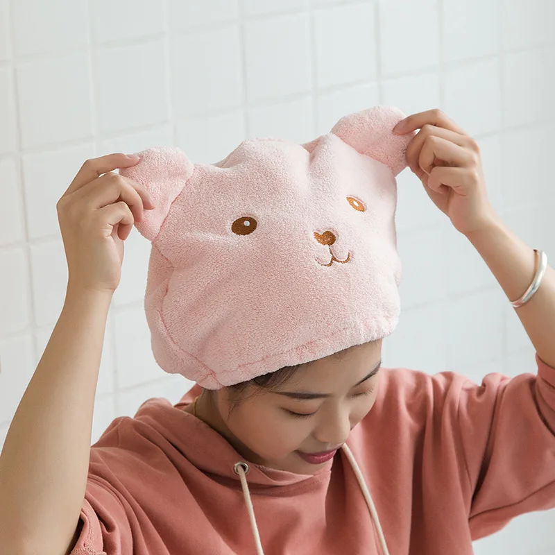 Микрофибра банное полотенце для волос быстросохнущее дамское Мягкая шапочка