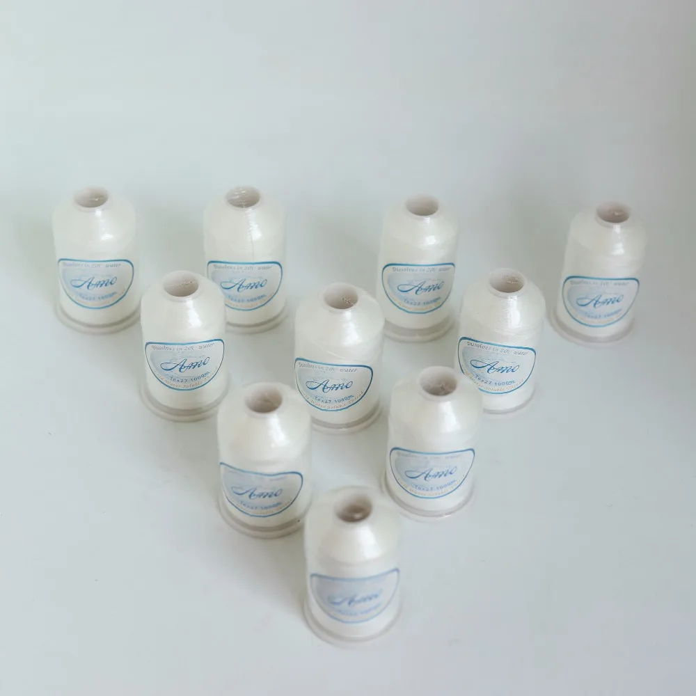 

10/1pcs 1000M Long Raw Water Soluble Sewing Thread 20C Wash Away Vanish Extra Quilting Basting Thread Clothes DIY Handmade 40S/2