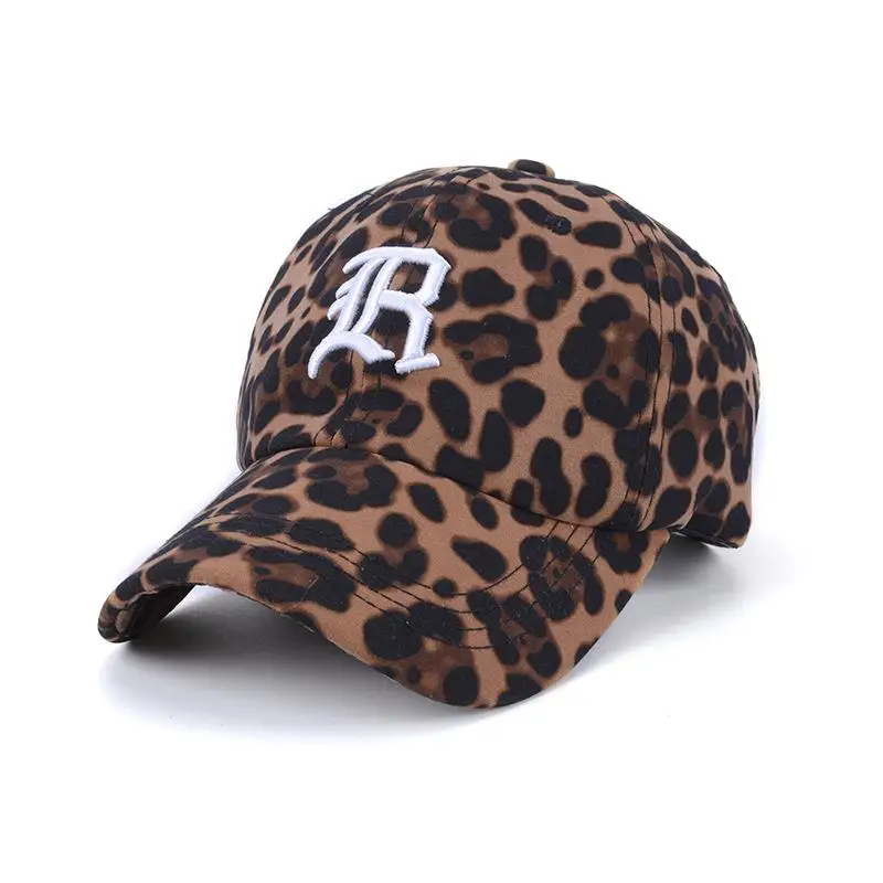 С леопардовым принтом бейсболка Осенне-зимняя Дамская обувь шапки для мужчин и