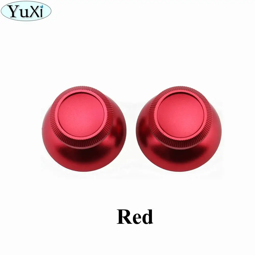 Red YuXi Алюминиевый металлический аналоговый джойстик для пальца рукоятка колпачок геймпад запасная часть для Playstation 4 для PS4 Slim Pro для xbox one контроллер - Цвет: Red