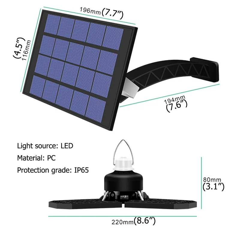 

BRIGHT Outdoor Solar Light Waterproof IP65 LED Hanging Energy Saving Lighting For Patio Garden Home Decoration