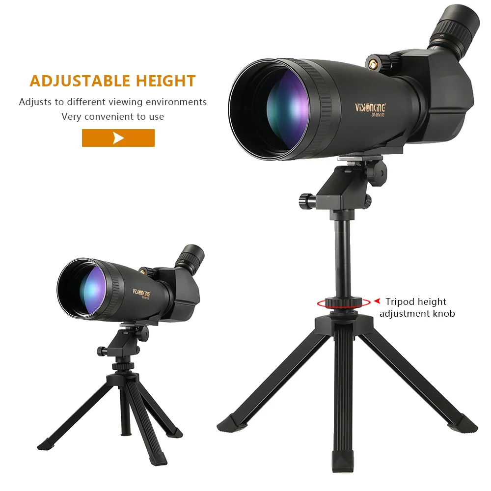 Visionking 30-90X90 телескоп угловой водонепроницаемый Зрительная труба Открытый Туризм Наблюдение за птицами портативный HD монокуляр со штативом