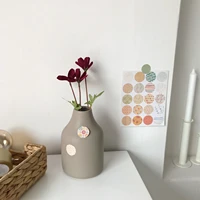 ins 9 pc cute circle point decoration sticker sets student notebook hand account sealing stickers label sticker korea stationery